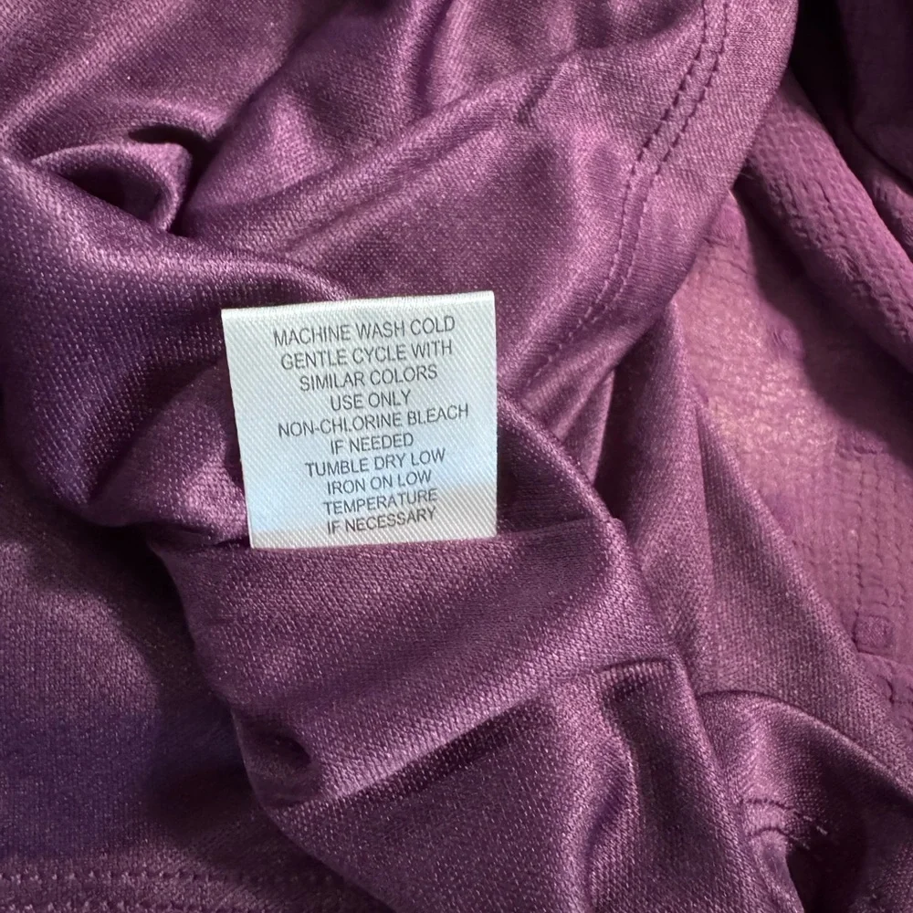 Remi James Purple Layered Long Sleeve Top Size 1X New With Tags - Picture 8 of 8